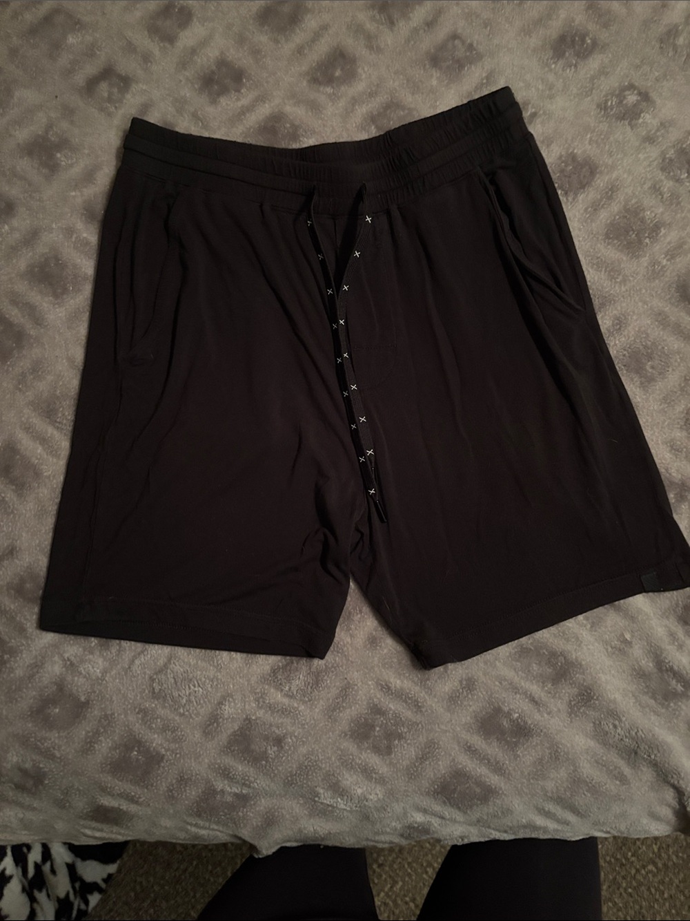 Express Men's Black Athletic Drawstring Shorts
